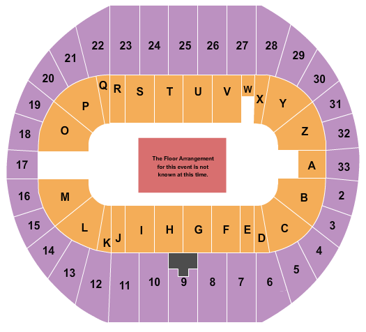 Pacific Coliseum Generic Floor Seating Chart