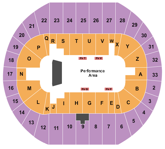 seating chart for Pacific Coliseum - Jurassic World - eventticketscenter.com