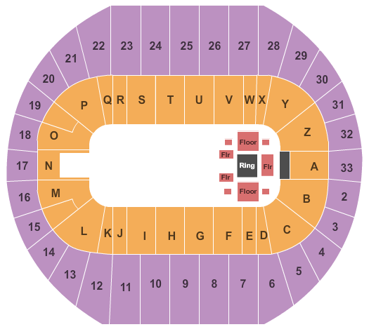 Pacific Coliseum WWE Seating Chart