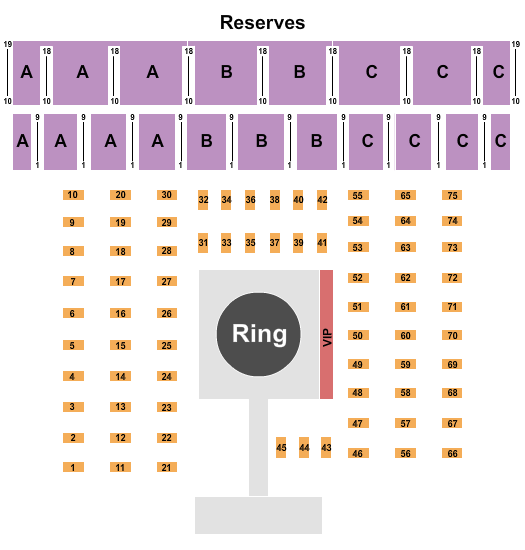 Pacific Steel & Recycling Four Seasons Arena MMA Tables Seating Chart