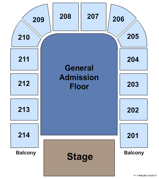 Packard Music Hall Endstage GA Flr Seating Chart