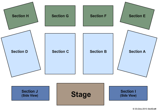 Palomar Starlight Theater at Pala Casino Spa and Resort End Stage Seating Chart