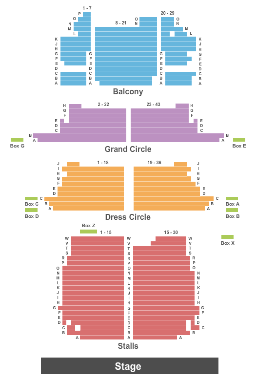 Palace Theatre - London Seating Map