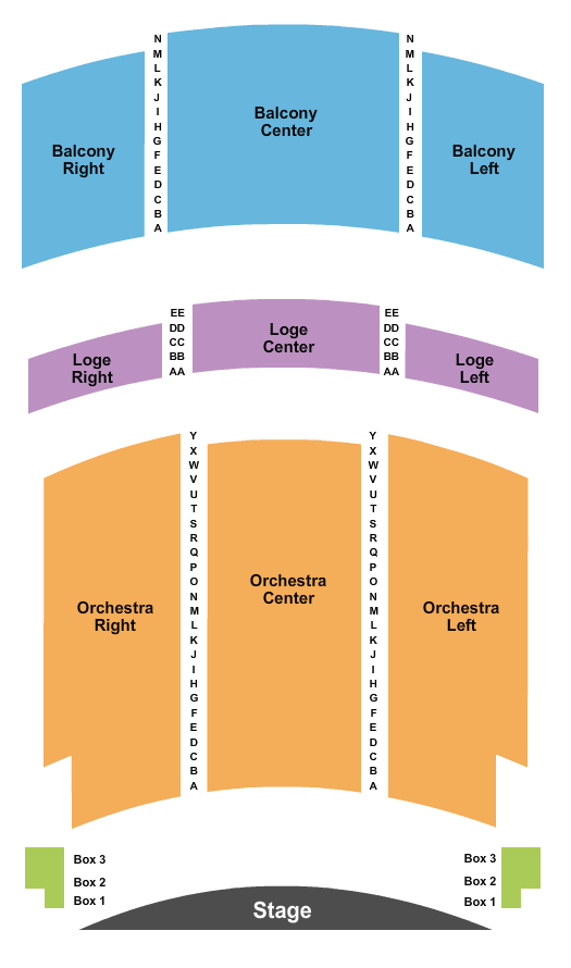 Palace Theatre - PA Seating Chart