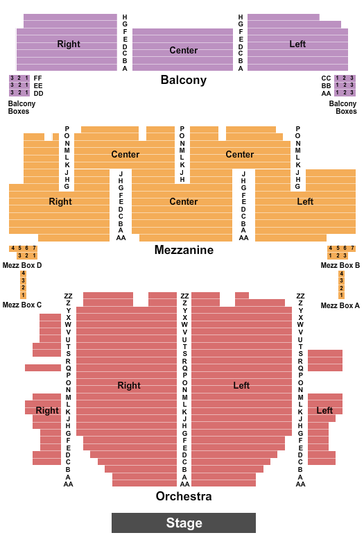 Palace Theatre New York City Endstage Seating Chart