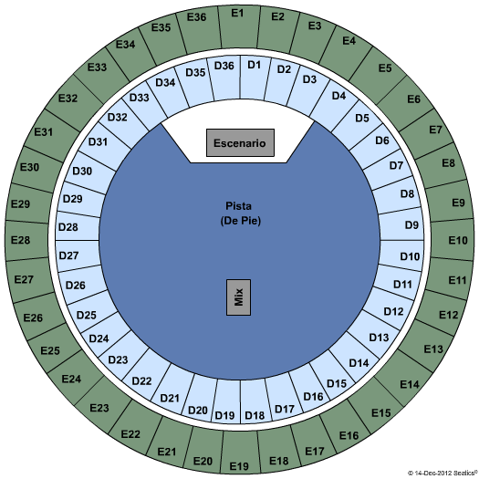 Palacio De Los Deportes - Mexico Endstage GA Seating Chart