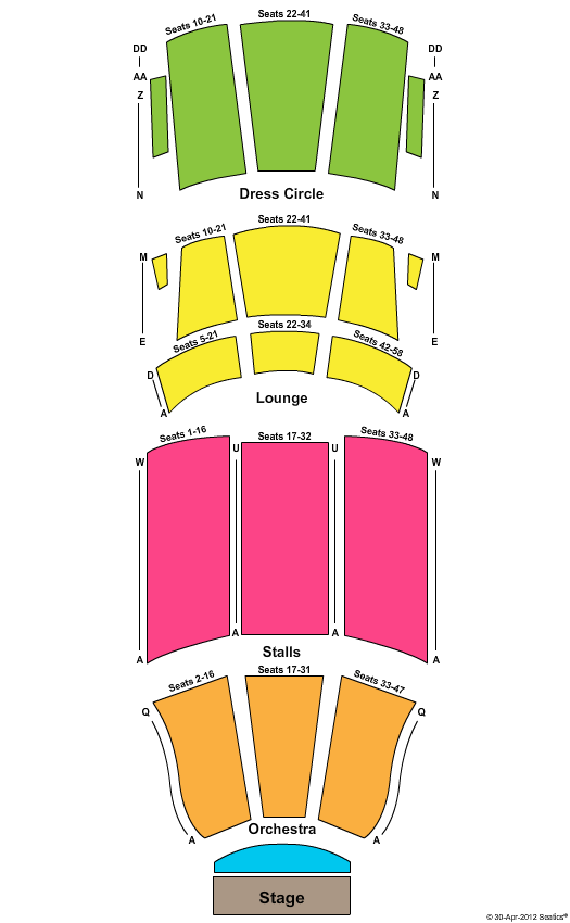 Palais Theatre End Stage Seating Chart