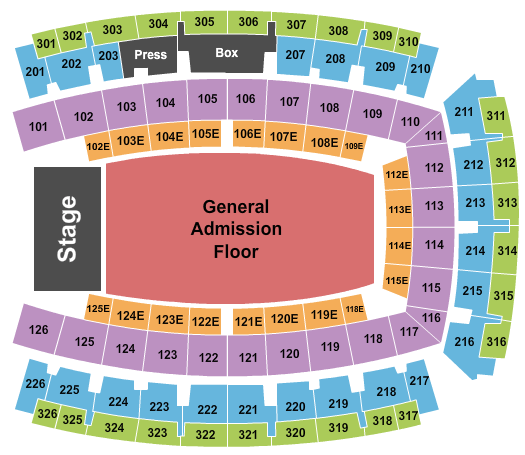 Palau Sant Jordi GA Floor Seating Chart