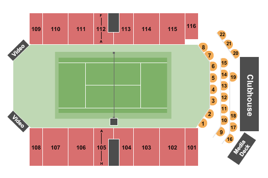 Palisades Tennis Club Tennis Seating Chart