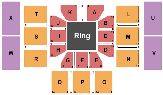 Palm Springs Convention Center WWE Seating Chart