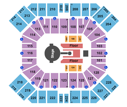 Pan American Center Blake Shelton Seating Chart