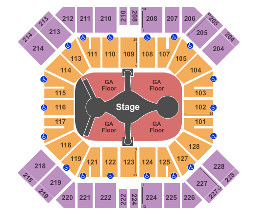 Pan American Center Carrie Underwood Seating Chart