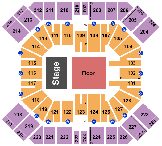 Pan American Center Endstage 2 Seating Chart