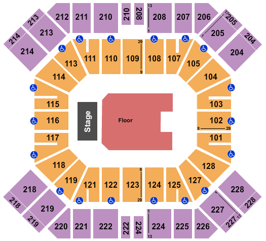 Pan American Center Endstage 3 Seating Chart