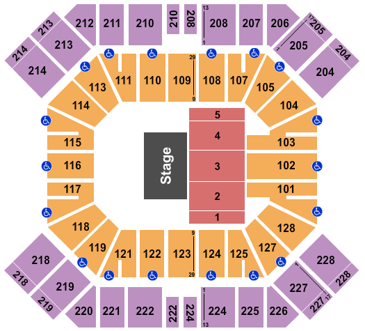Pan American Center Endstage 4 Seating Chart
