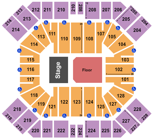 Pan American Center Endstage Floor Seating Chart