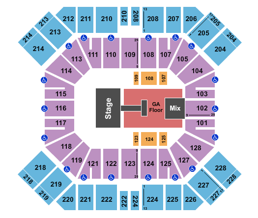 Pan American Center Thomas Rhett Seating Chart