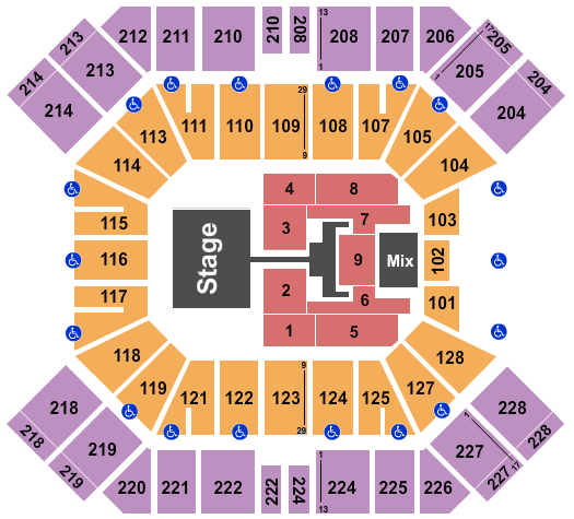 Pan American Center TobyMac Seating Chart