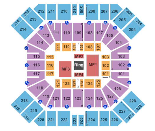 Pan American Center WWE Seating Chart