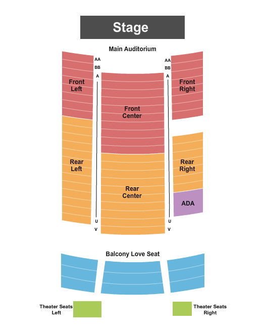 Panida Theater End Stage Seating Chart