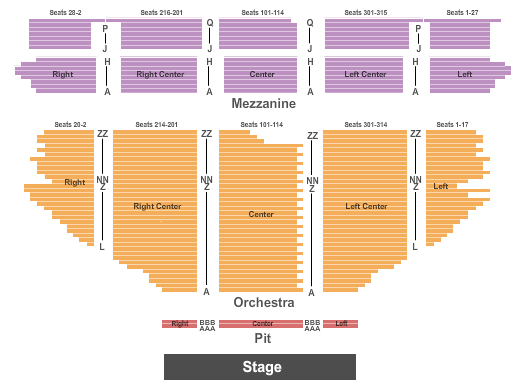 Hollywood Pantages Theatre - CA Seating Chart