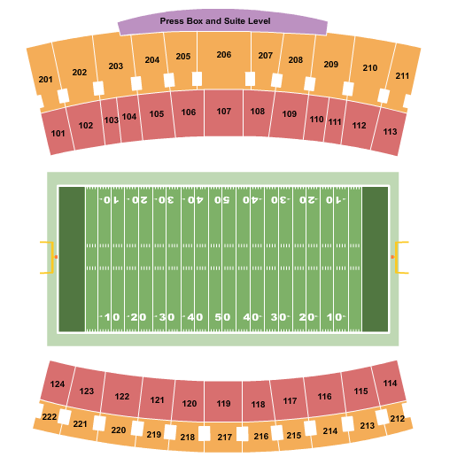 Panther Stadium at Blackshear Field Football Seating Chart