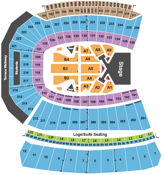 L&N Federal Credit Union Stadium Taylor Swift Seating Chart