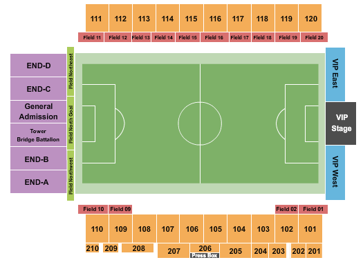Heart Health Park Soccer Seating Chart