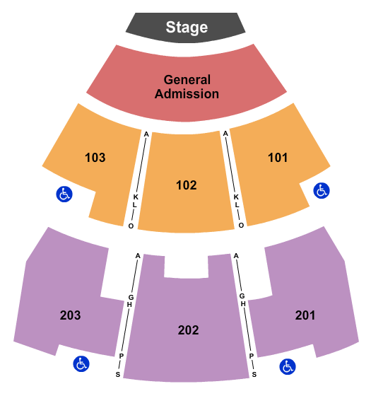Paradise Cove At River Spirit Endstage GA Flr Seating Chart
