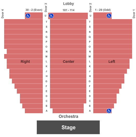Paradise Performing Arts Center End Stage Seating Chart