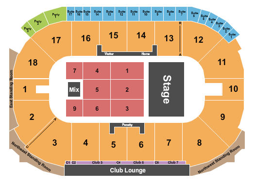 Paramount Fine Foods Centre Endstage 2 Seating Chart