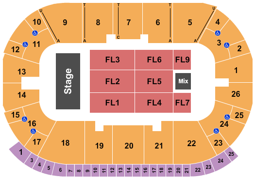 Paramount Fine Foods Centre Endstage Seating Chart