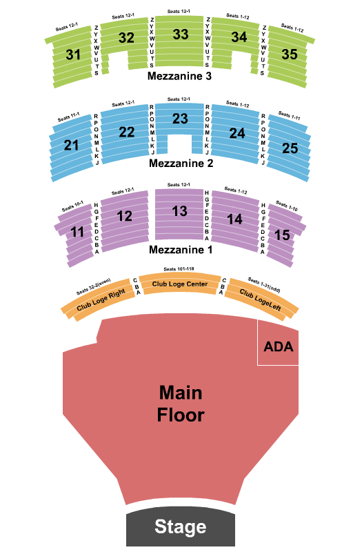 Paramount Theatre - Seattle Endstage GA Floor GA Balcony 3 Seating Chart