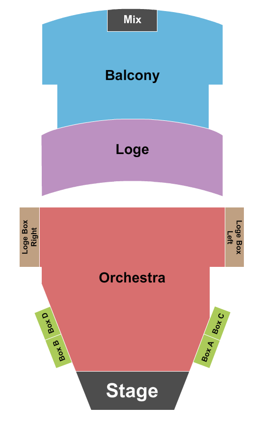 seating chart for Paramount Theatre - Rutland - End Stage - eventticketscenter.com