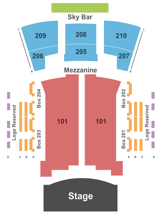 Paramount Theatre - Huntington End Stage Seating Chart
