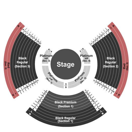 Broadway Square Paranormal Cirque - Static Seating Chart