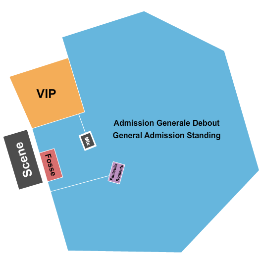 Parc Jean-Drapeau Endstage GA/VIP/Fosse Seating Chart