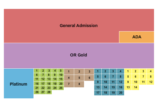 Parc Jean-Drapeau Seating Map