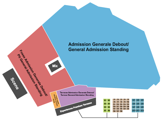 Parc Jean-Drapeau Seating Chart