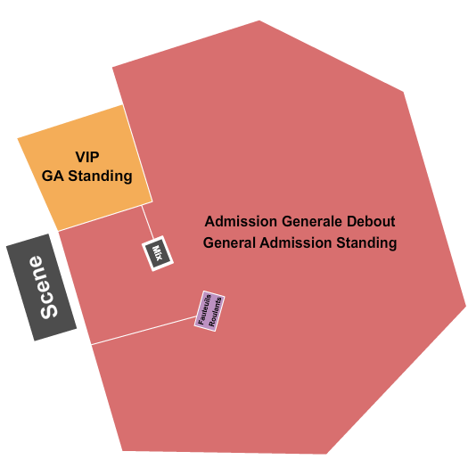 Parc Jean-Drapeau GA/VIP Seating Chart