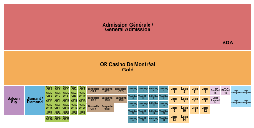 Parc Jean-Drapeau Seating Map