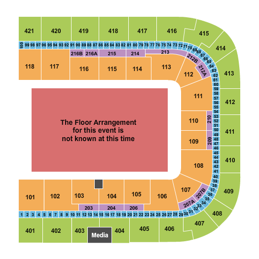 Paris La Defense Arena Generic Floor Seating Chart