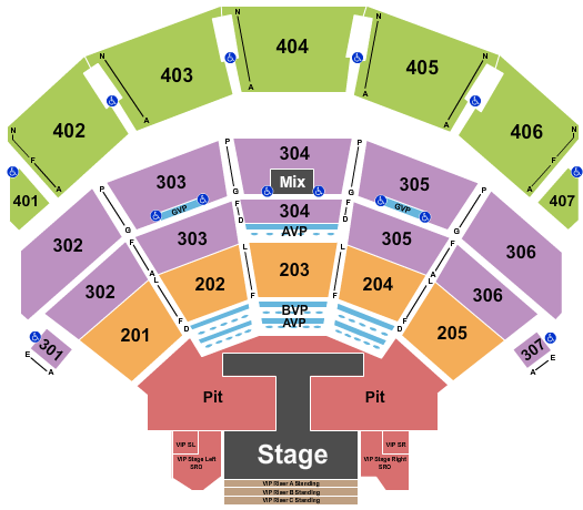Dolby Live at Park MGM Jonas Brothers Seating Chart
