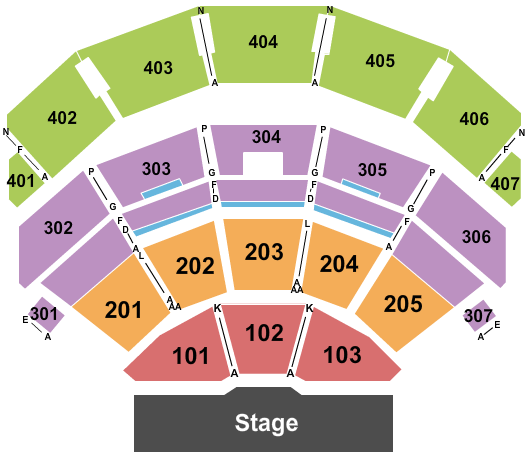 Park Theater Seating Chart Las Vegas