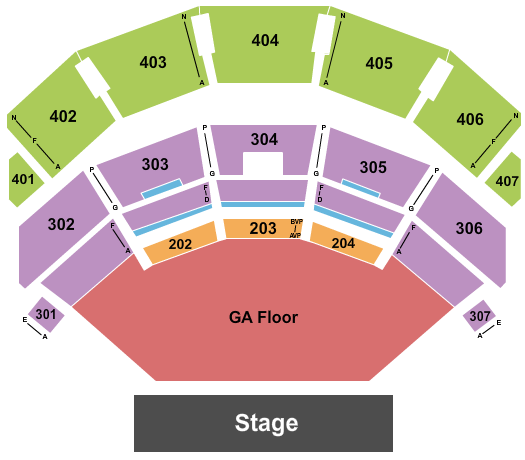 Dolby Live at Park MGM Endstage GA Flr 2 Seating Chart