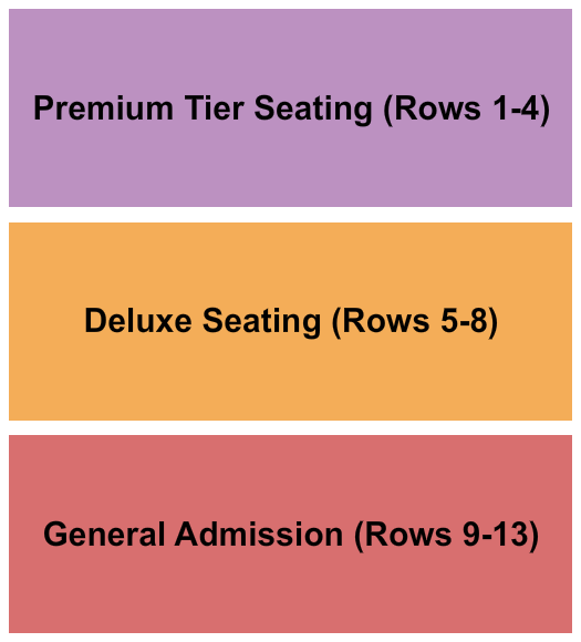 Park Theatre - Winnipeg GA/Prem/Deluxe Seating Chart