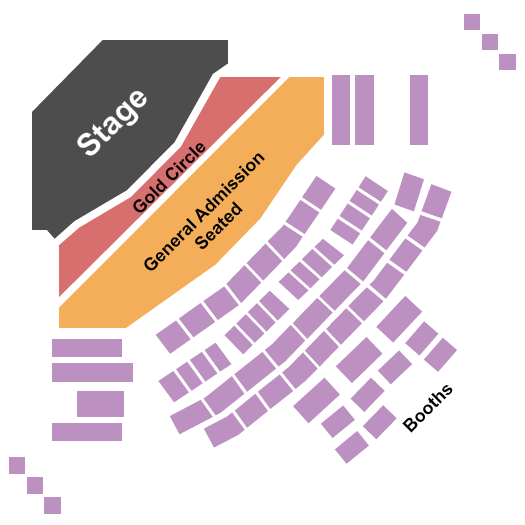 Park West GC-GA Seated/Booths Seating Chart