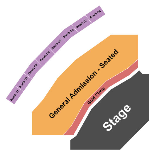 Park West GC/GA Seated/Booths Seating Chart