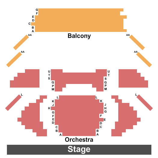 Patricia Reser Center for the Arts End Stage Seating Chart
