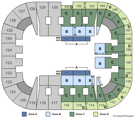 EagleBank Arena Disney on Ice Zone Seating Chart